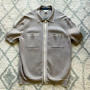 Reiss Christophe zip-front shirt